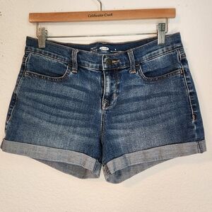 Old Navy Semi Fitted Women's Blue Denim Shorts, Size 4